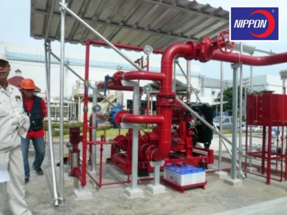 ติดตั้งหัวฉีดดับเพลิงตามสำนักงาน